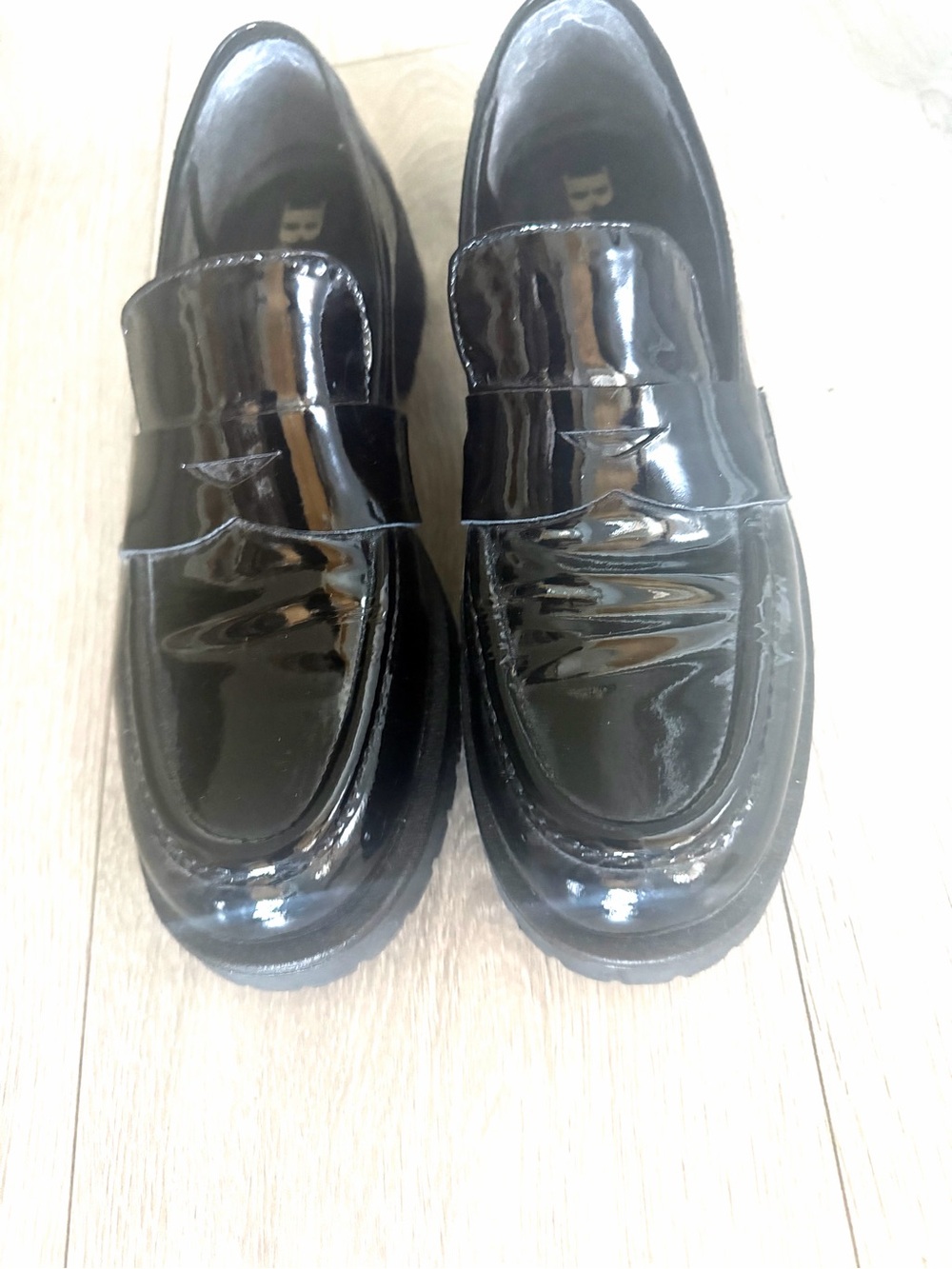 Women’s Black Patent Leather Slip-On Loafers